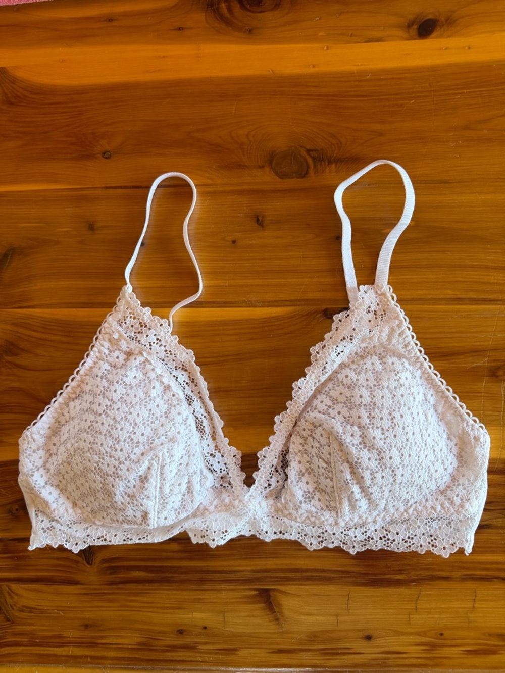 Victoria's Secret Lace Triangle Bralette in White